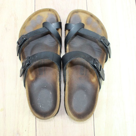 Birkenstock Mayari Black Birko-Flor Slide Sandals Size EU 37 US  6-6.5 - Picture 8 of 10
